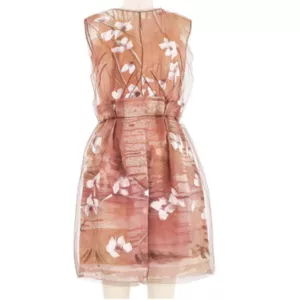 Dolce & Gabbana Hand Painted Floral Silk Organza Dress