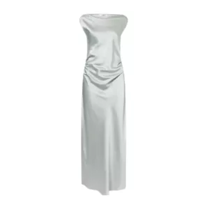 Anais Ruched Woven Maxi Dress