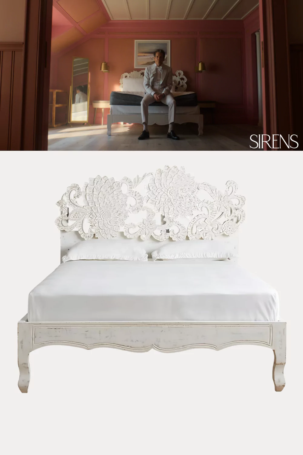 Simone's White Bed Frame
