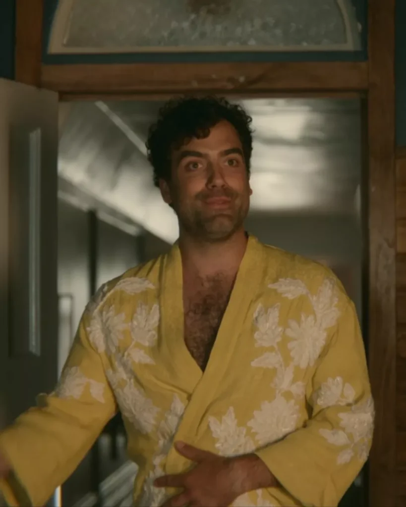 Yellow Robe With White Florals