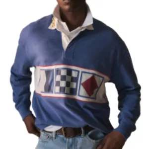 Abercrombie Long-Sleeve Cropped Rugby Polo