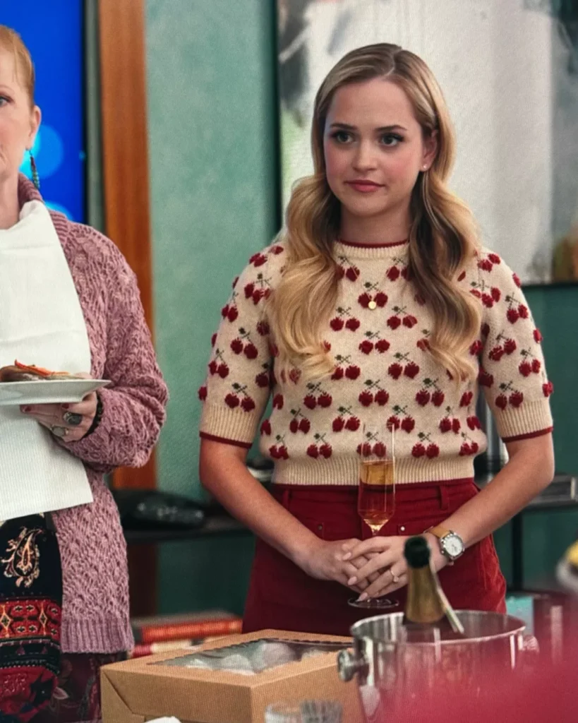 Ainsley's Cherry Print Sweater