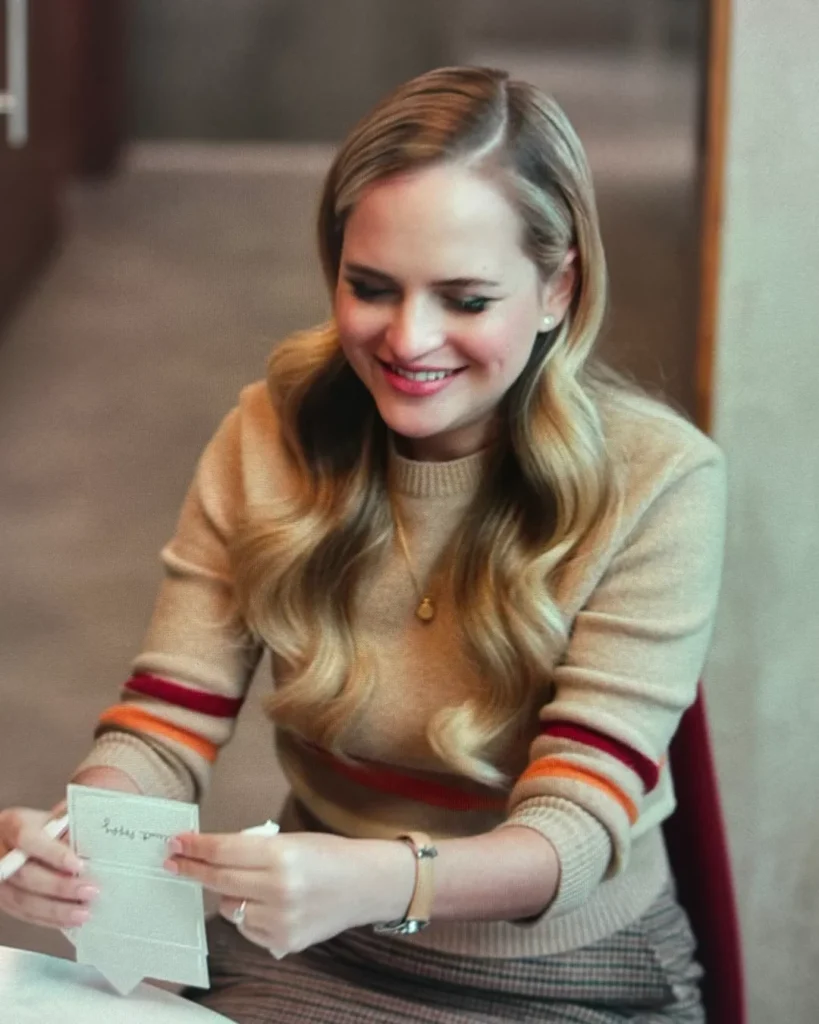 Ainsley's Tan Sweater With Stripes