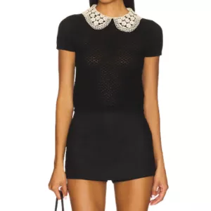 Alice + Olivia Ciara short sleeve pullover