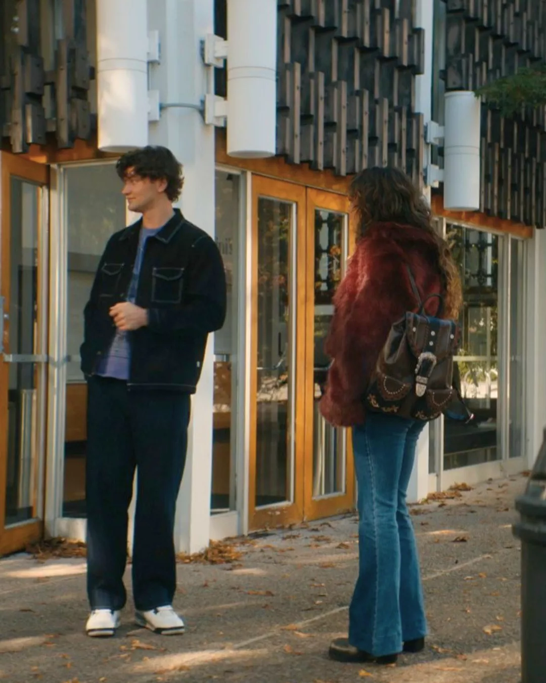 Allie's Backpack and red coat