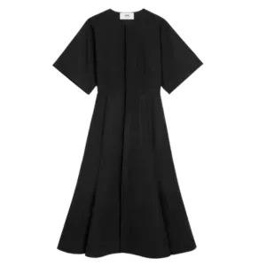AMI short-sleeve cotton midi dress