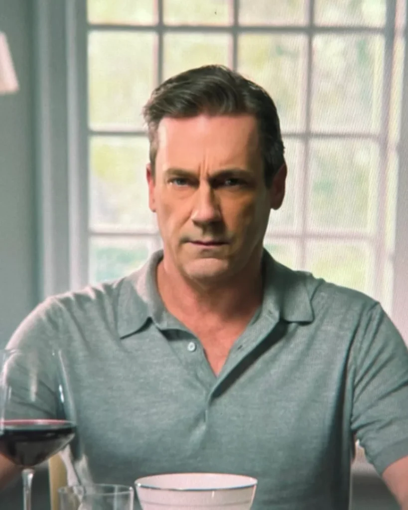 Andrew's Grey Polo on Your Friends & Neighbors S01E02