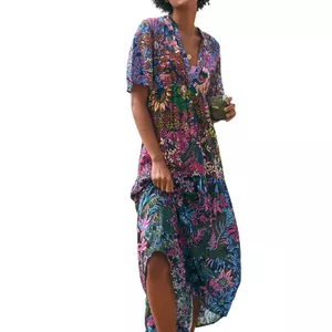 Anthropologie The Kallie Flowy Maxi Dress