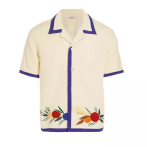 Applique Fruit Bunch Short-Sleeve Shirt