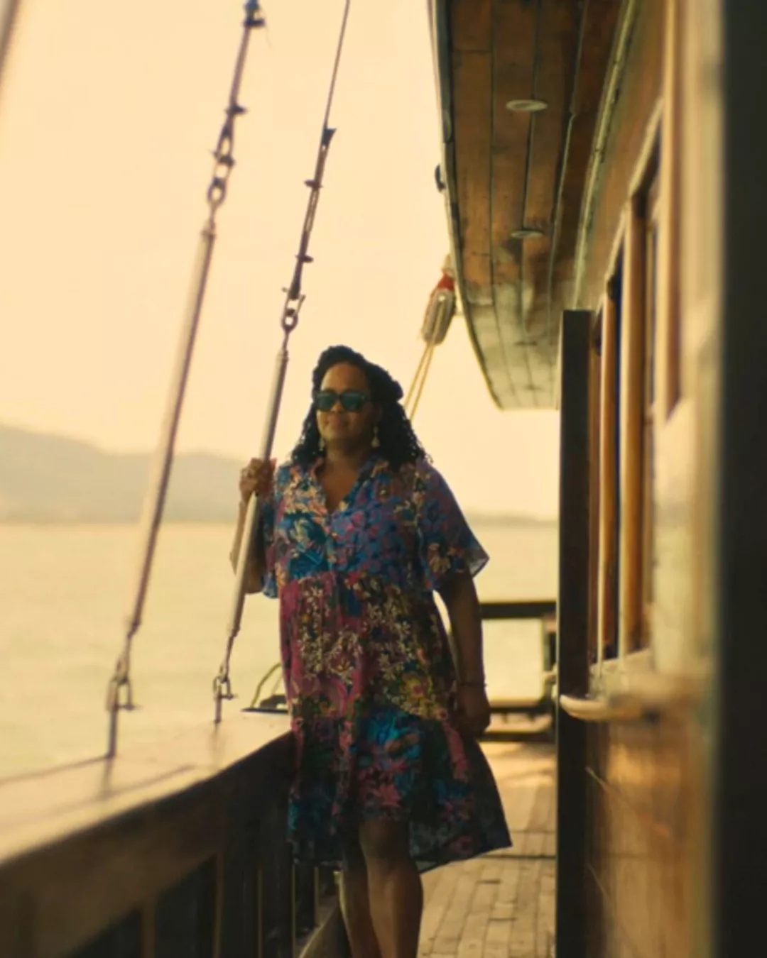 Belinda’s Purple Print Dress