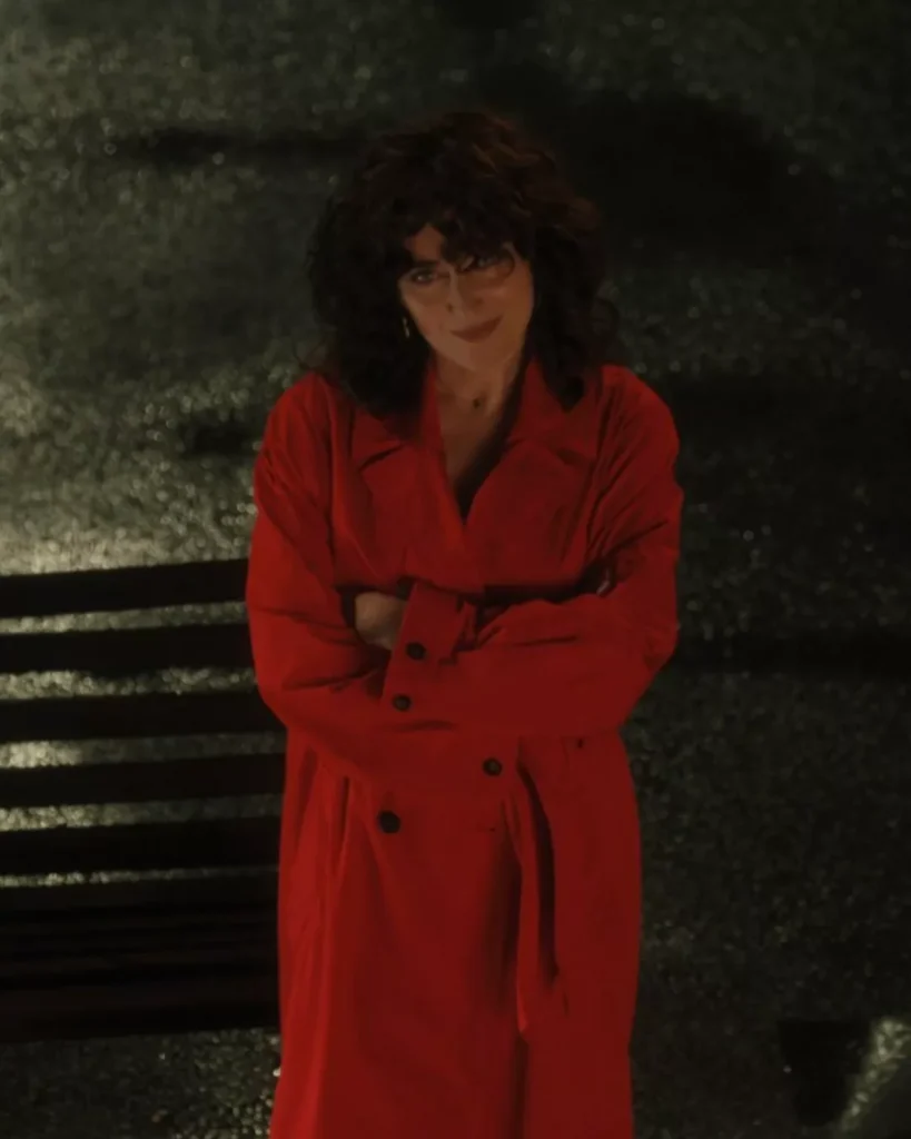 Bianca’s Red Coat and Lingerie