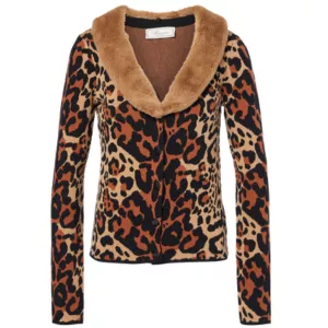 Blumarine Leopard-print jacquard cardigan