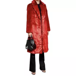 Calvin Klein 205W39NYC Faux Fur Red coat