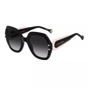 Carolina Herrera Logo-Print Round Acetate Sunglasses