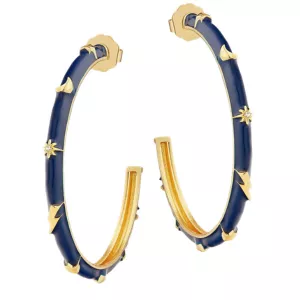 Celeste Starre Heaven & Earth Thunder Sky Hoop Earrings