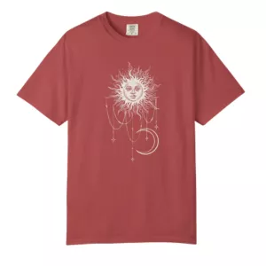 Celestial Sun Crescent Moon BOHO Tee