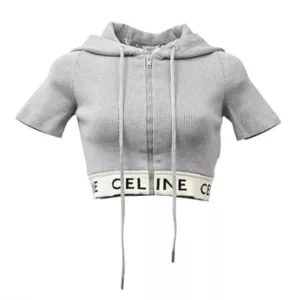 Celine Zip-Up Crop Top
