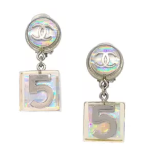 CHANEL 1997 N°5-motif earrings