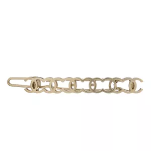 Chanel Metal CC Hair Clip Barrette Gold