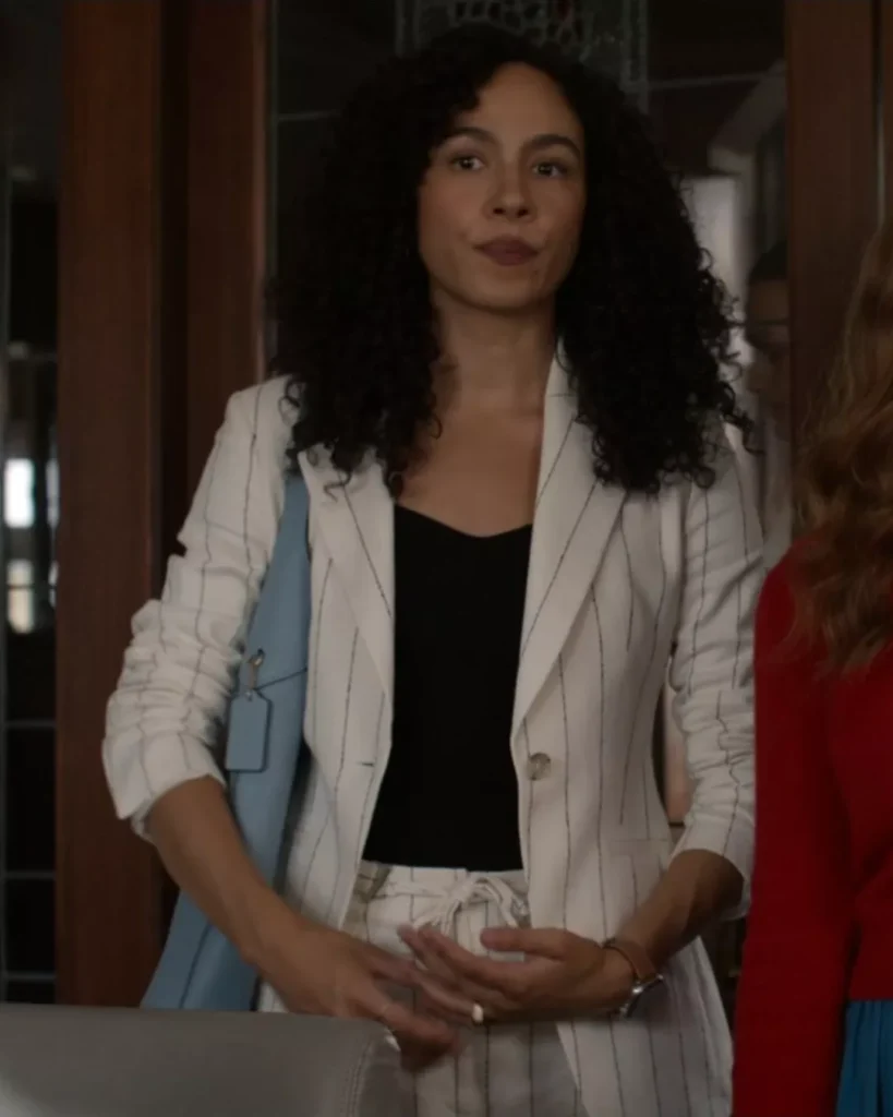 Chantal's Striped Blazer on Every Year After S01E04