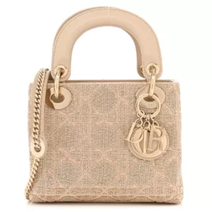 Christian Dior Lambskin Cannage Beaded Embroidered