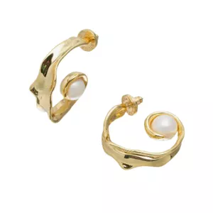 Classicharms Natalie Molten Sculptural Hoop Earrings
