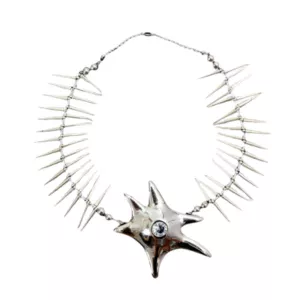 Collina Strada Brass Single Starry Choker Silver