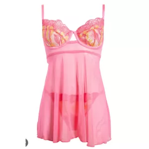 Coquette Underwire Babydoll Chemise & G-String Set