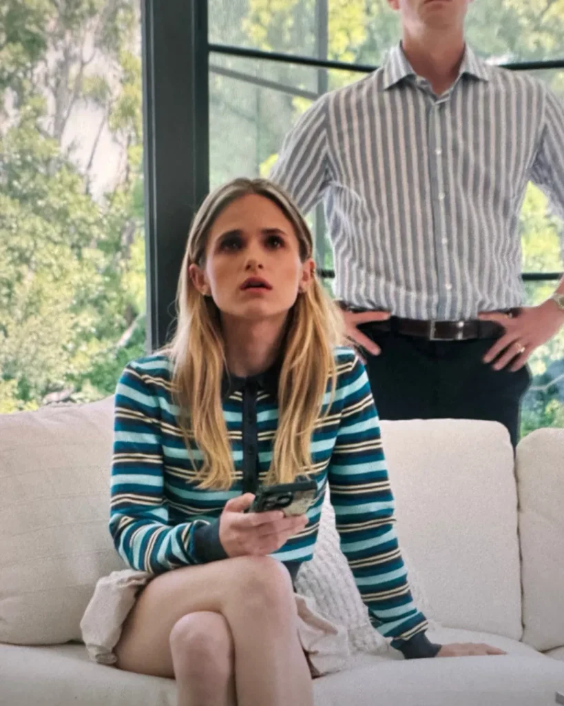 Cora's Striped Top and Khaki Shorts