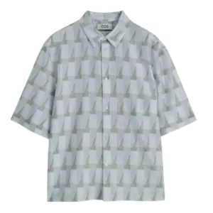 COS geometric-print short-sleeved shirt