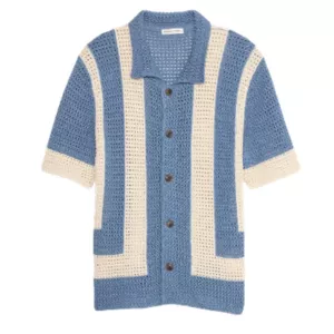 Crochet Cotton Resort Shirt