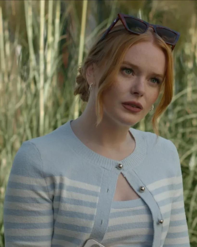 Delilah's Blue Striped Top on Every Year After S01E01