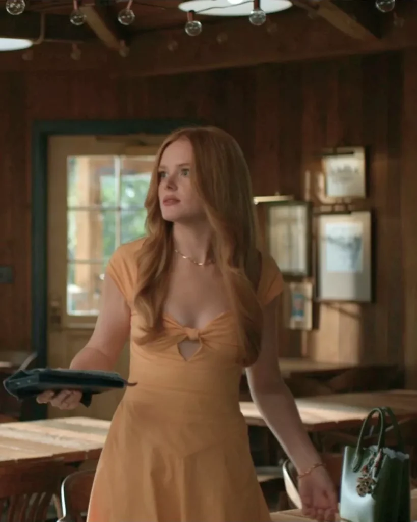 Delilah's Orange Keyhole Cut Dress