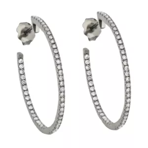 Diamond Hoop Earrings