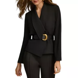 Donna Karan Women's Shawl-Collar Belted Blazer
