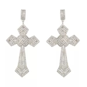 Double Cross Statement Earrings