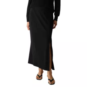 Eileen Fisher Jersey Midi Skirt in black