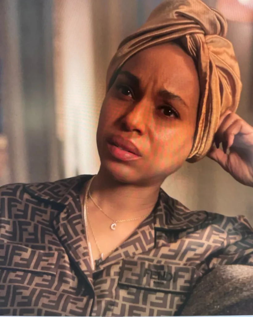 Eleanor's Brown Monogram Silk Button Up Shirt