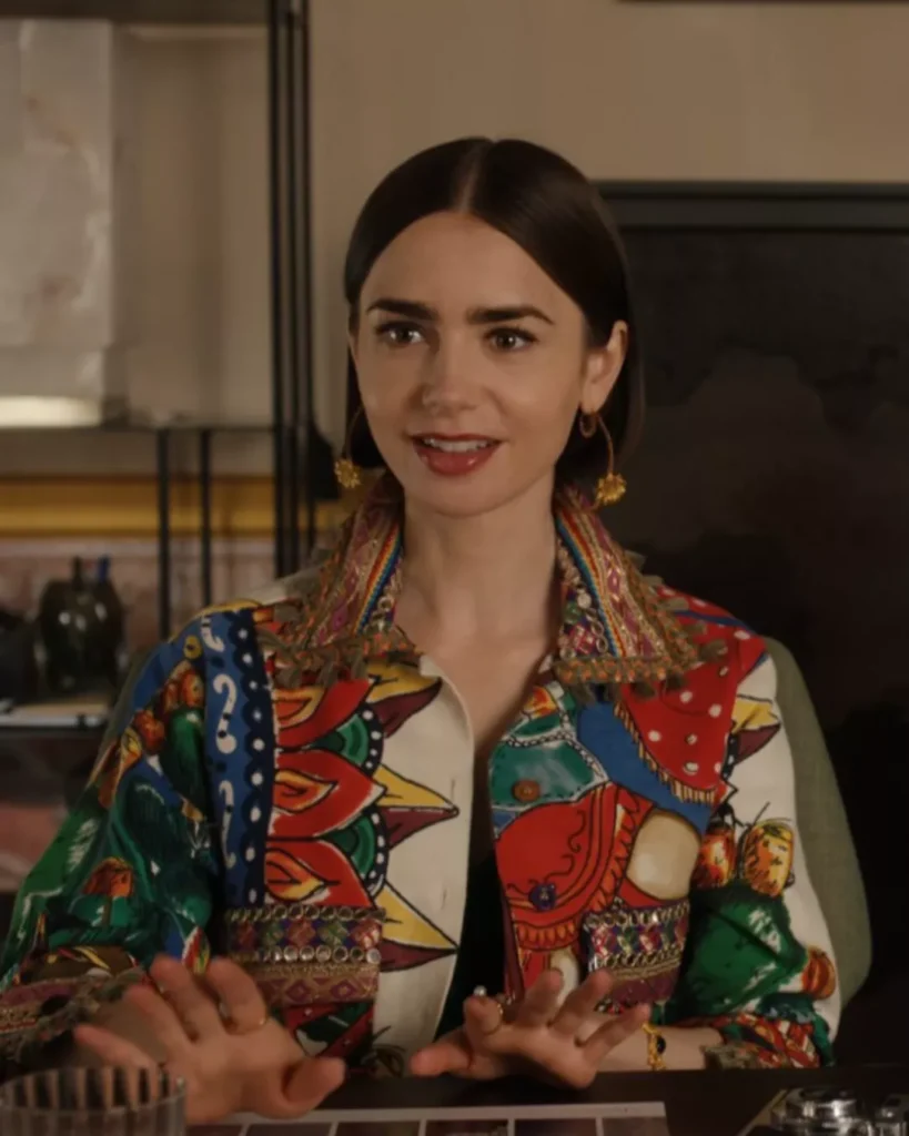 Emily's Printed Jacket and spotted pants