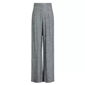 Emporio Armani Checked crepe wide-leg pants