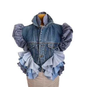 Fashionn Junkiee Irregular Deconstructed Denim Jacket
