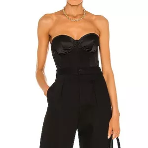 fleur du mal Hamptons Bustier in Black