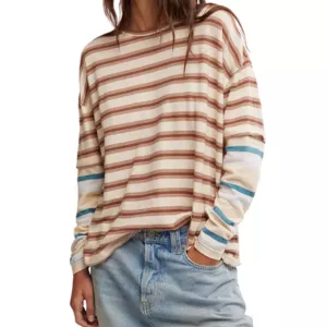 Free People Nina Stripe Long Sleeve Tee