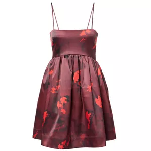 Ganni Floral satin minidress