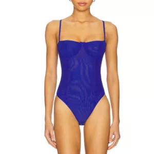 Good American Mesh Bustier Bodysuit