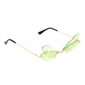 Green Butterfly Wing Sunglasses