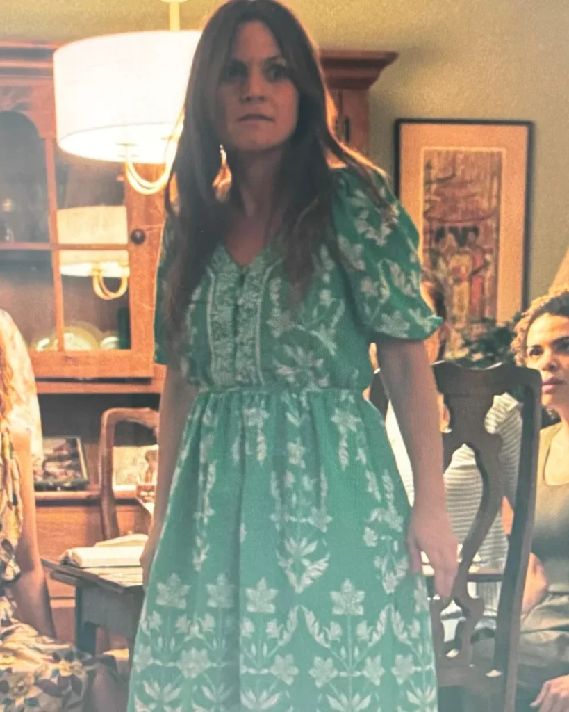 Green Floral Print Dress on Widow's Bay S01E08