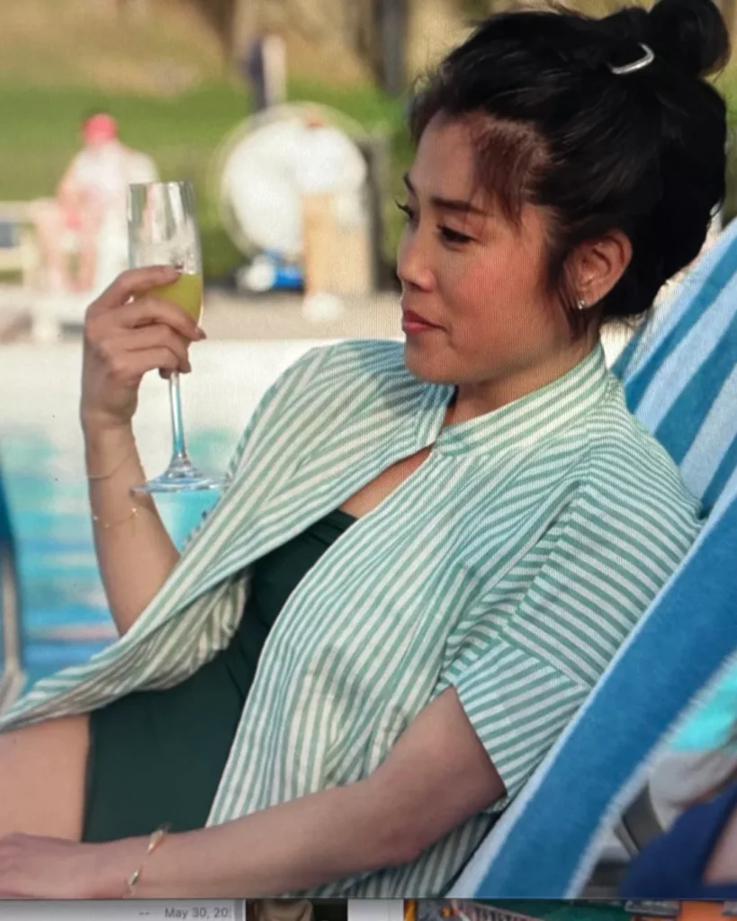 Green Striped Top on Your Friends & Neighbors S01E02