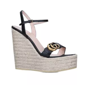 Gucci Aitana Espadrille Wedge Sandals