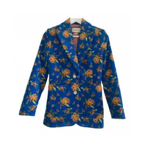 Gucci Blue Floral Velvet suit jacket